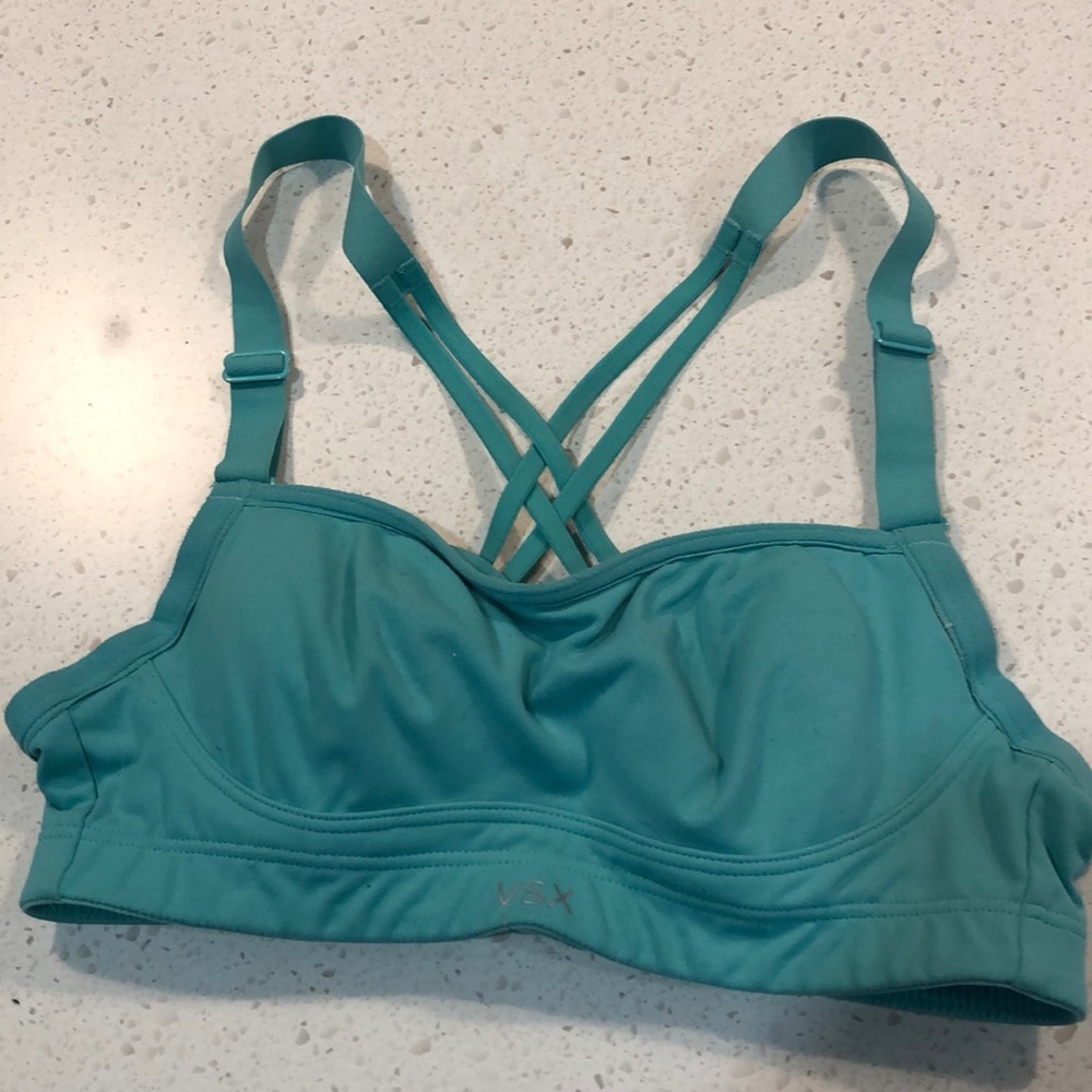Free with purchase 🌷 VICTORIA’s SECRET sport teal bra cross back 32a turquoise